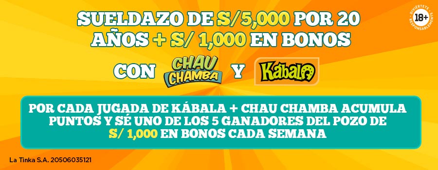 S/ 1,000 DE BONO CON CHAU CHAMBA